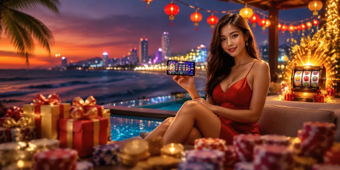 Hình ảnh trải nghiệm chơi slot game trên bãi biển Đà Nẵng qua ứng dụng vt2