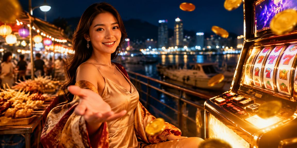 Giao diện slot game sôi động tại chợ đêm Nha Trang